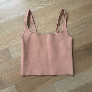Scanlan Theodore Crepe Knit Square Camisole Peach